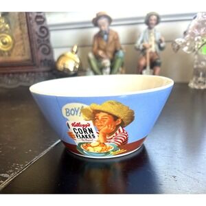 Kellogg's Corn Flakes Cereal Bowl 2005 Ceramic Colombia Vintage